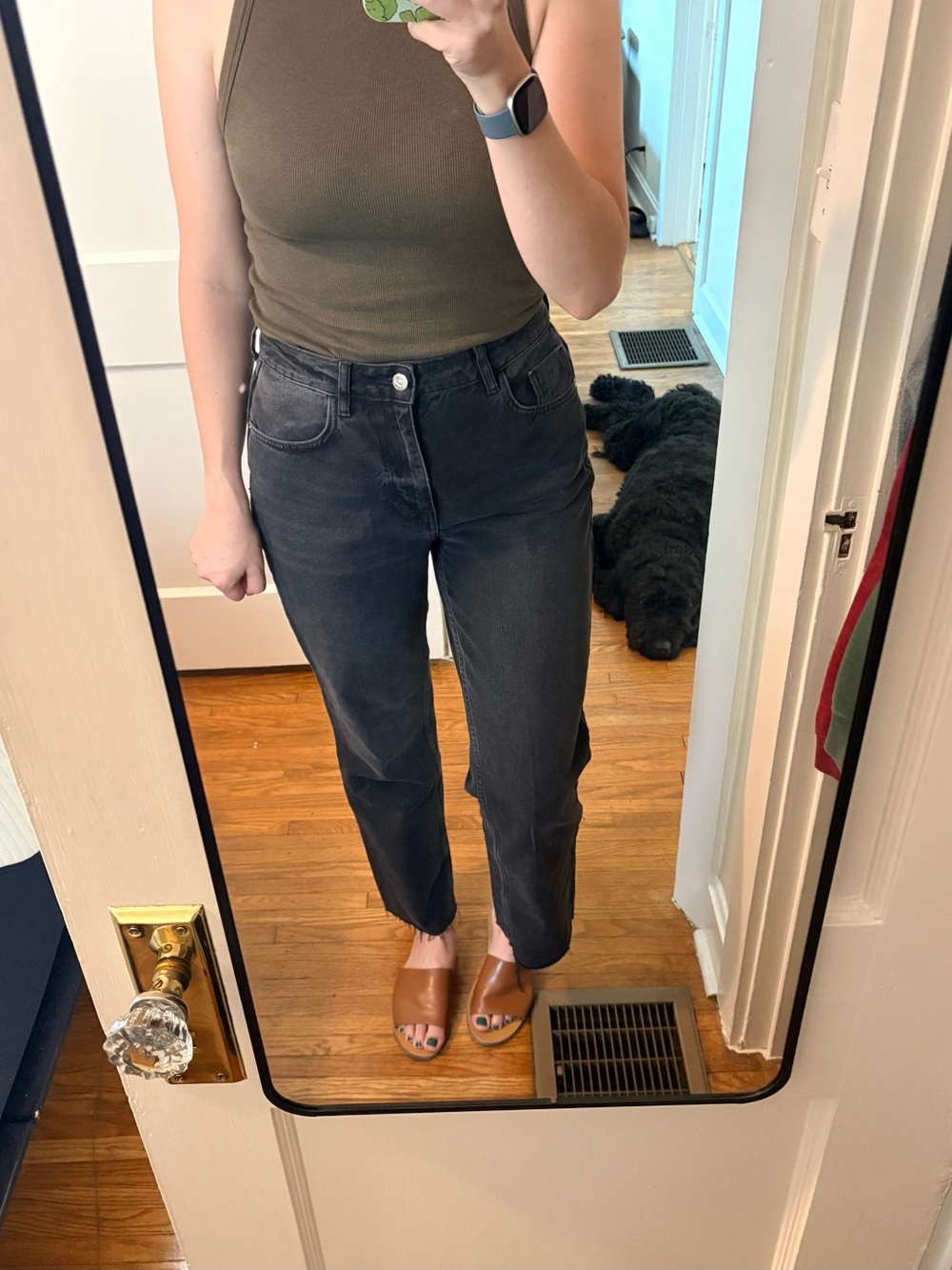 Zara High Waisted Black Jeans